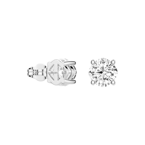 4 ctw Cushion Cut Moissanite 4 Prong Solitaire Stud Earrings
