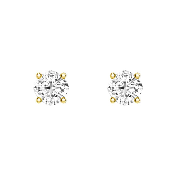 4 ctw Cushion Cut Moissanite 4 Prong Solitaire Stud Earrings