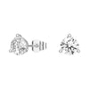 2 ctw Round Moissanite 3 Prong Solitaire Stud Earrings