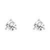 2 ctw Round Moissanite 3 Prong Solitaire Stud Earrings