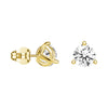 2 ctw Round Moissanite 3 Prong Solitaire Stud Earrings