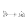 2 ctw Round Moissanite 3 Prong Solitaire Stud Earrings
