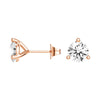 2 ctw Round Moissanite 3 Prong Solitaire Stud Earrings