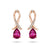 "You Are Supported And Protected" Pink Sapphire Earrings With Pavé Ribbon