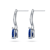 "Blue For Pink" Sapphire Earrings With Pavé Ribbon