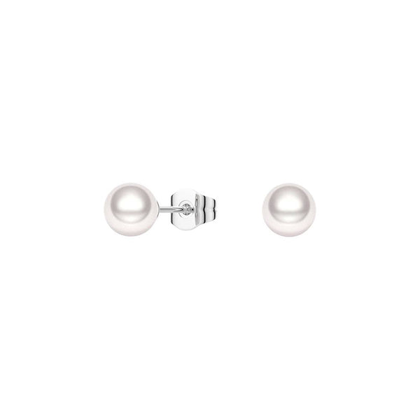6mm Solitaire Freshwater Cultured Pearl Stud Earrings