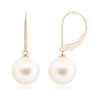 8mm Freshwater Cultured Pearl Leverback Earrings