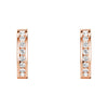 Round Cut Moissanite Channel Set Hoop Earrings