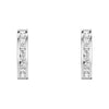 Round Cut Moissanite Channel Set Hoop Earrings