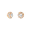 Twilight Halo Moissanite Stud Earrings