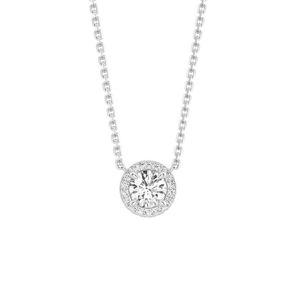 Eternal Halo Personalized Birthstone Necklace