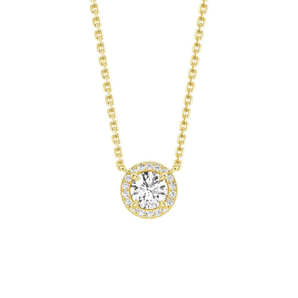 Eternal Halo Personalized Birthstone Necklace