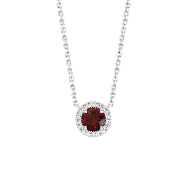 Eternal Halo Personalized Birthstone Necklace