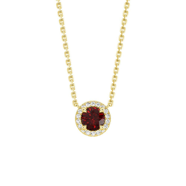 Eternal Halo Personalized Birthstone Necklace