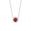 Eternal Halo Personalized Birthstone Necklace
