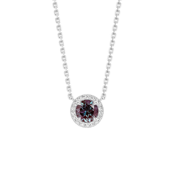 Eternal Halo Personalized Birthstone Necklace