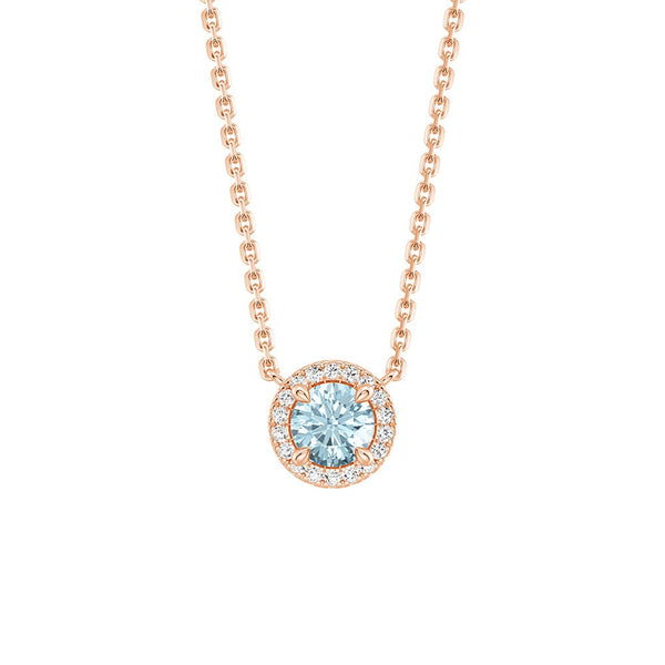 Eternal Halo Personalized Birthstone Necklace