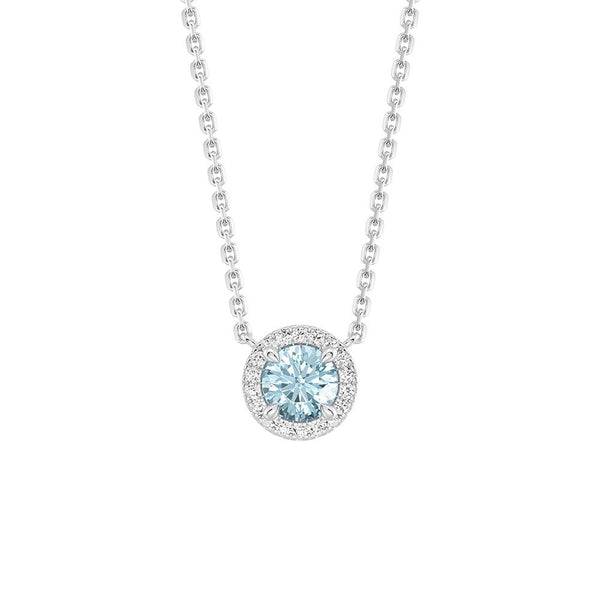 Eternal Halo Personalized Birthstone Necklace