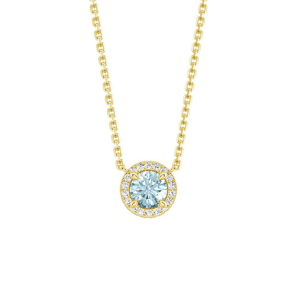 Eternal Halo Personalized Birthstone Necklace