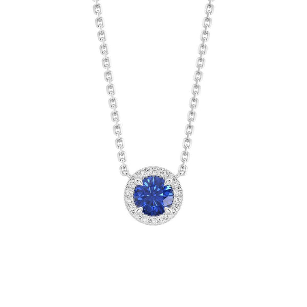 Eternal Halo Personalized Birthstone Necklace