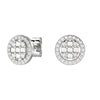 Infinity Halo Lab Grown Diamond Circle Cluster Sutd Earrings