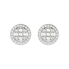 Infinity Halo Lab Grown Diamond Circle Cluster Sutd Earrings