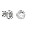 Infinity Halo Lab Grown Diamond Circle Cluster Sutd Earrings