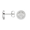 Infinity Halo Lab Grown Diamond Circle Cluster Sutd Earrings