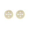 Infinity Halo Lab Grown Diamond Circle Cluster Sutd Earrings