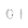 Lab Grown Diamond Five Stone Beaded Hoop Earrings