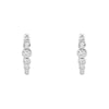 Lab Grown Diamond Five Stone Beaded Hoop Earrings