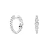 Lab Grown Diamond Five Stone Beaded Hoop Earrings