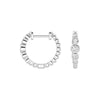 Lab Grown Diamond Five Stone Beaded Hoop Earrings