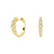 Lab Grown Diamond Five Stone Beaded Hoop Earrings