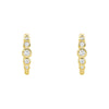 Lab Grown Diamond Five Stone Beaded Hoop Earrings