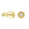 Convertible 2 in 1 Beaded Jacket Stud Earrings with Lab Grown Diamond