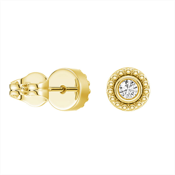 Convertible 2 in 1 Beaded Jacket Stud Earrings with Lab Grown Diamond
