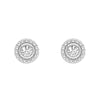 Convertible 2 in 1 Beaded Jacket Stud Earrings with Lab Grown Diamond