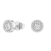 Convertible 2 in 1 Beaded Jacket Stud Earrings with Lab Grown Diamond