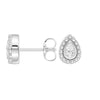 Convertible 2 in 1 Beaded Jacket Stud Earrings with Pear Cut Lab Diamond