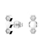 Honeycomb Hexagon Stud Earrings with Lab Grown Diamonds