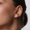 Honeycomb Hexagon Stud Earrings with Lab Grown Diamonds