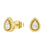 Convertible 2 in 1 Beaded Jacket Stud Earrings with Pear Cut Lab Diamond