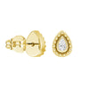 Convertible 2 in 1 Beaded Jacket Stud Earrings with Pear Cut Lab Diamond