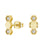Honeycomb Hexagon Stud Earrings with Lab Grown Diamonds