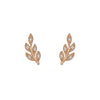 Couture Botanical Foliage Lab Grown Diamond Stud Earrings