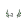 Couture Botanical Foliage Lab Grown Emerald Necklace And Earring Set