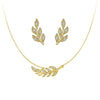 Couture Botanical Foliage Lab Grown Diamond Necklace and Earring Set