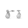 Liquid Curve Teardrop Lab Grown Diamond Studs