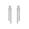 Dynamic Stud Earrings with Tremble Diamond Fringe Drops